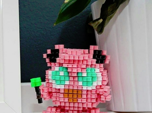 3D perler beads Pokémon Jigglypuff photos by Instagram follower sabrinaslife2 (1)