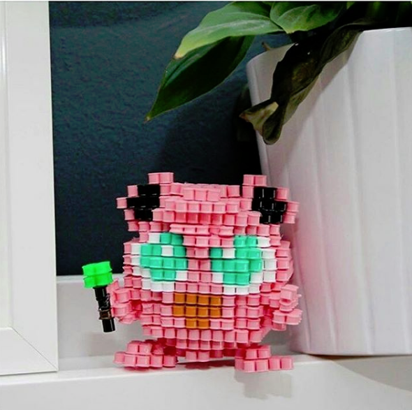 3D perler beads Pokémon Jigglypuff photos by Instagram follower sabrinaslife2 (1)