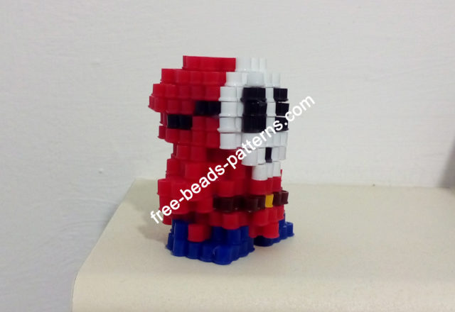 3D perler beads Shy Guy from Super Mario work photos (2)