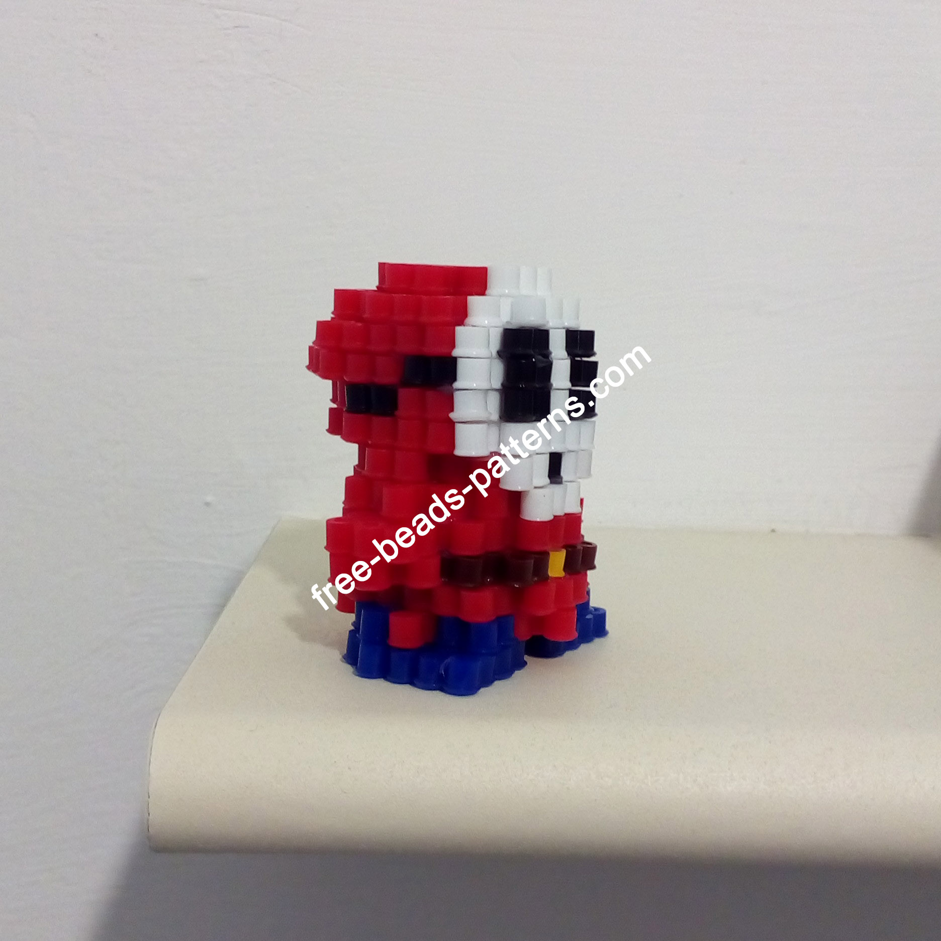 3D perler beads Shy Guy from Super Mario work photos (2)