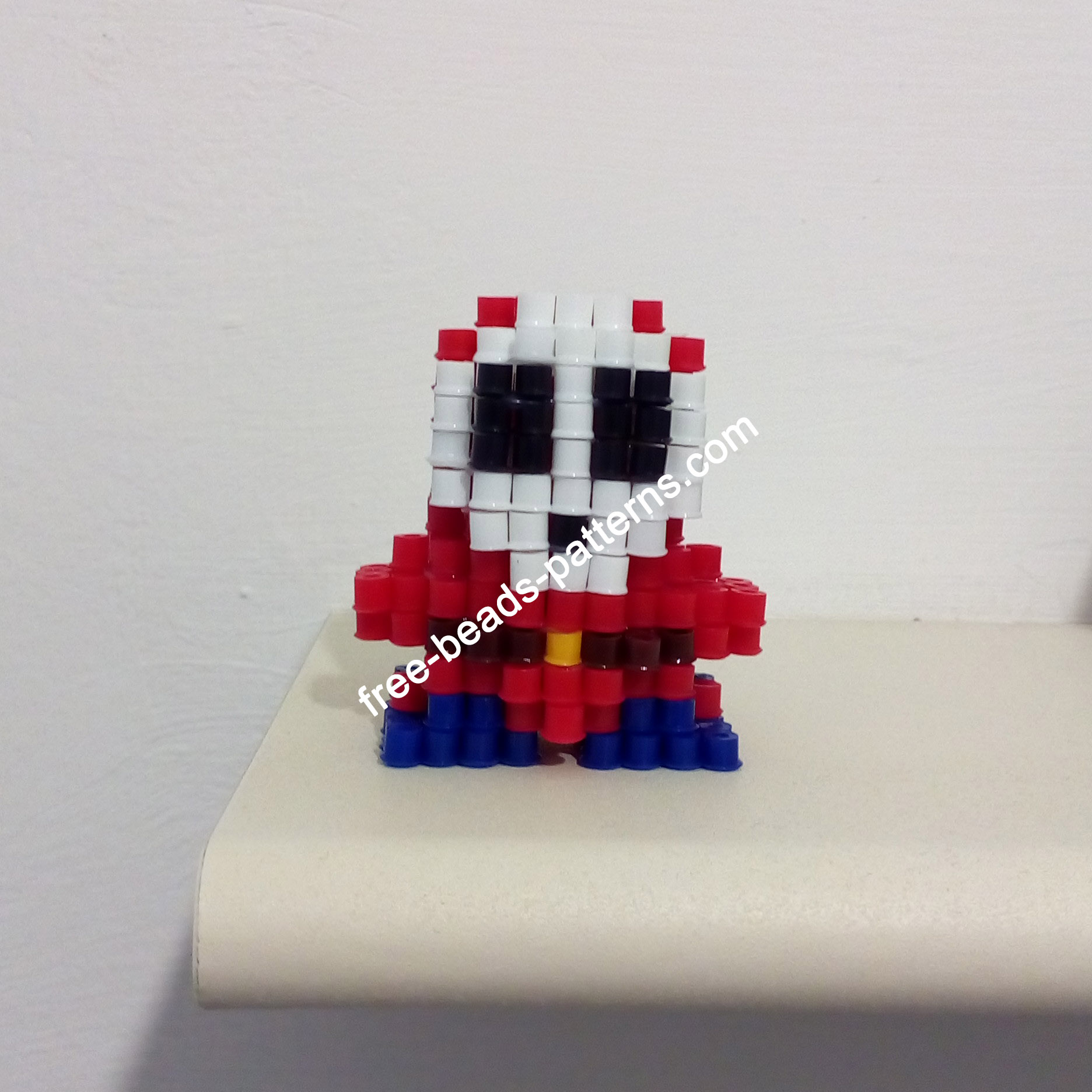 3D perler beads Shy Guy from Super Mario work photos (3)