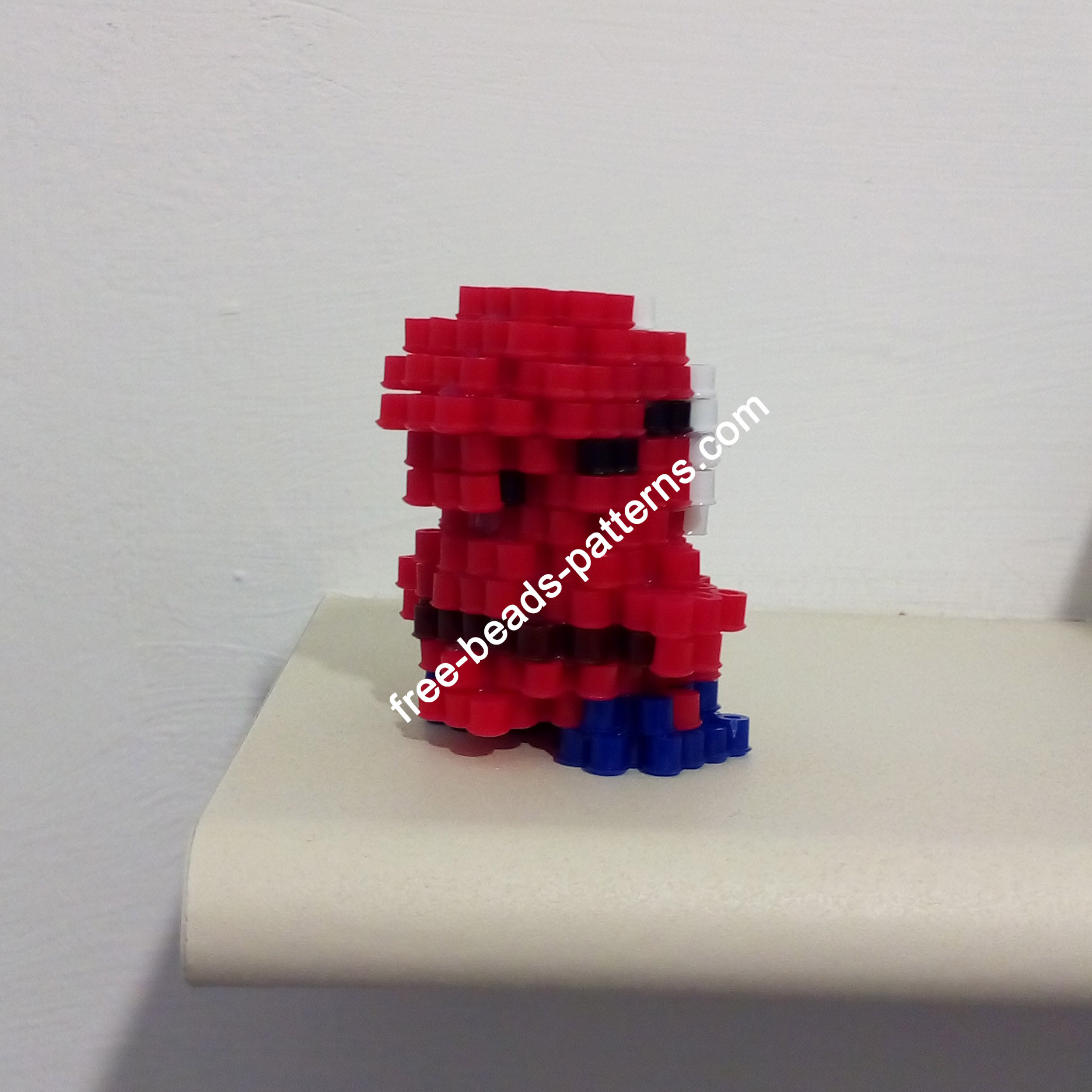 3D perler beads Shy Guy from Super Mario work photos (5)