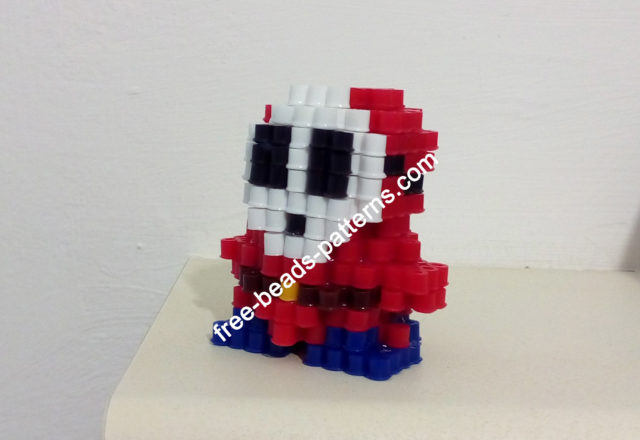 3D perler beads Shy Guy from Super Mario work photos (6)