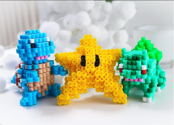 3D perler beads Squirtle and Bulbasaur by Instagram Fan sabrinaslife2