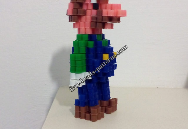 3D perler beads Super Mario Luigi work photos (2)