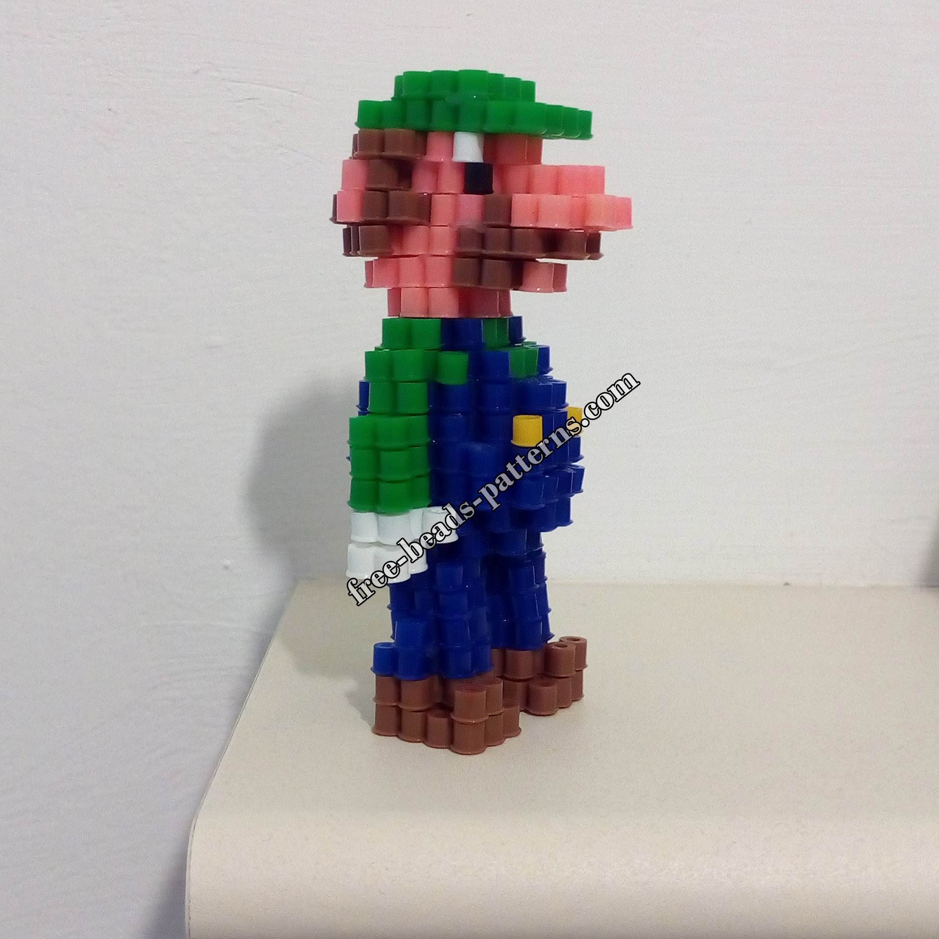 3D perler beads Super Mario Luigi work photos (2)