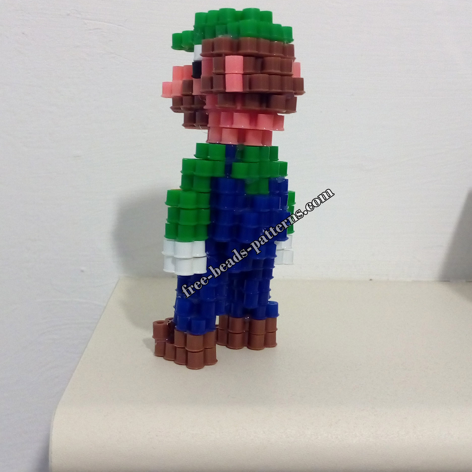 3D perler beads Super Mario Luigi work photos (3)