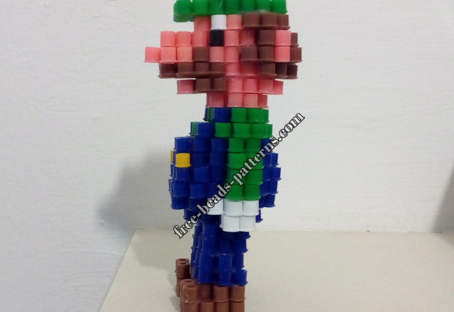 3D perler beads Super Mario Luigi work photos (4)