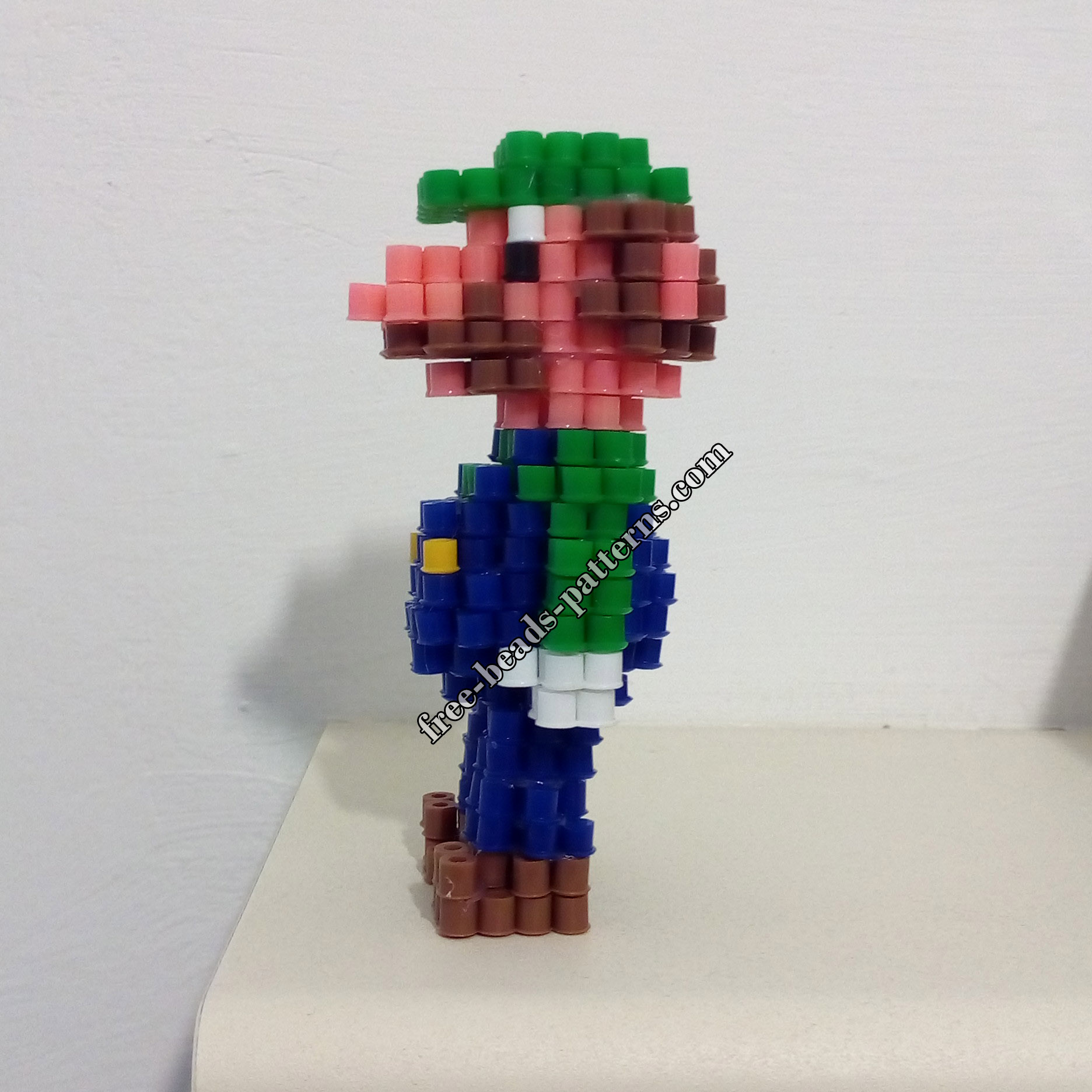 3D perler beads Super Mario Luigi work photos (4)