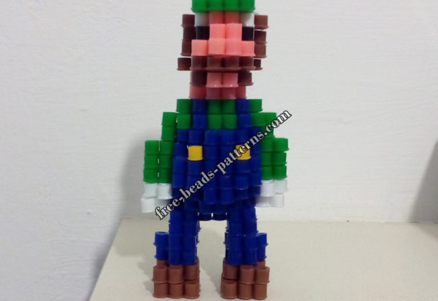 3D perler beads Super Mario Luigi work photos (5)