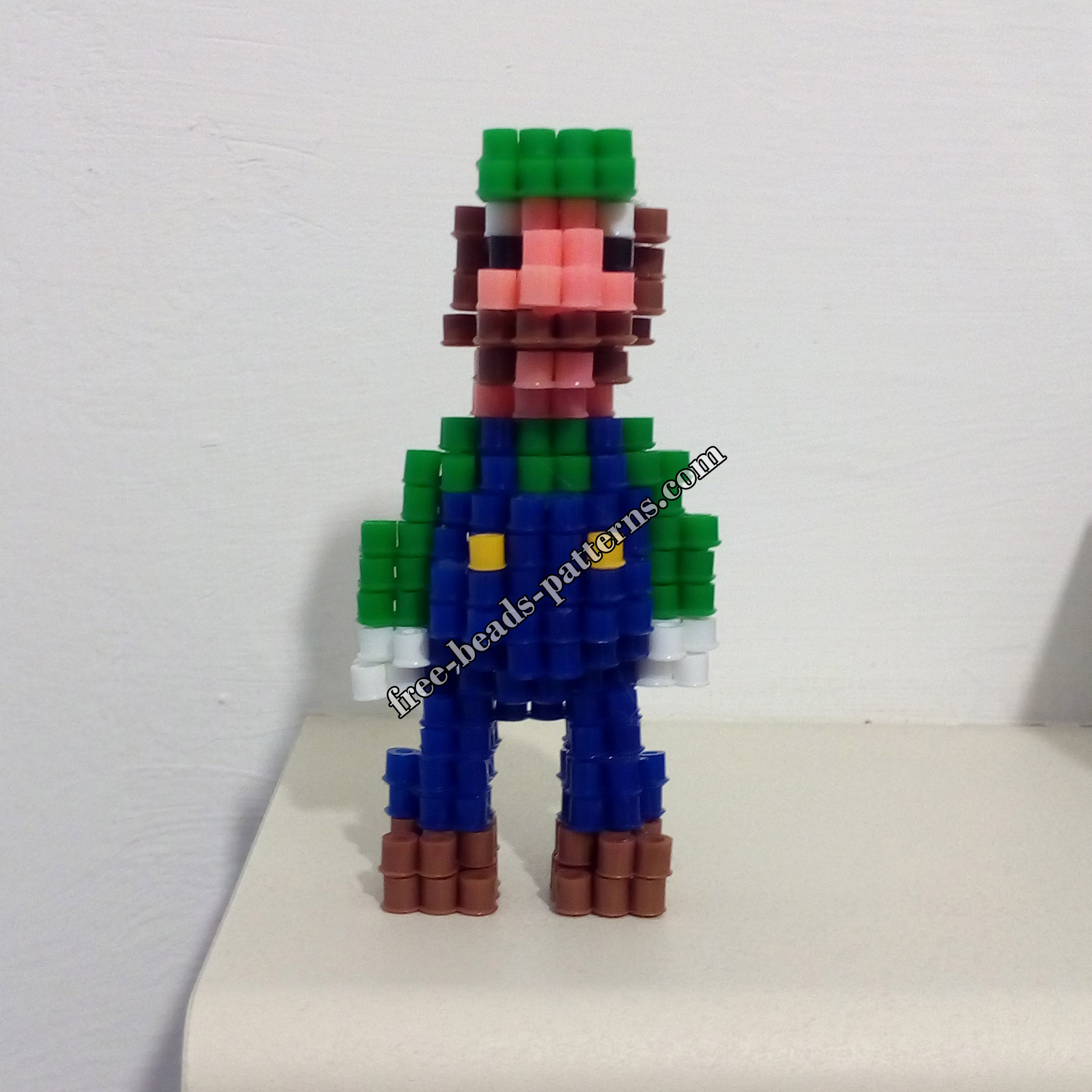 3D perler beads Super Mario Luigi work photos (5)