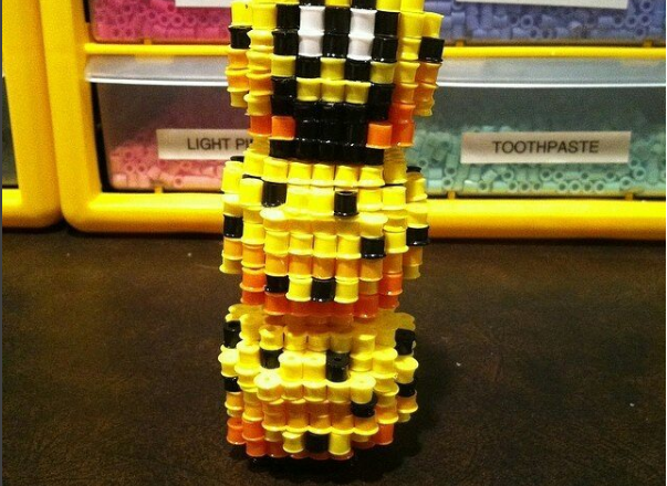 3D perler beads Super Mario Pokey by Instagram follower hopewell147