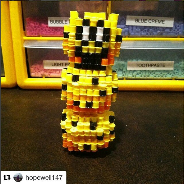 3D perler beads Super Mario Pokey by Instagram follower hopewell147