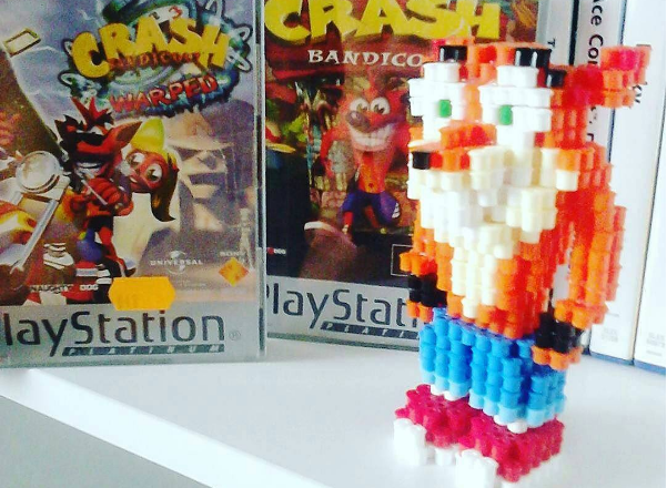 3D perler beads hama beads Crash Bandicoot by Instagram Follower enzoperler