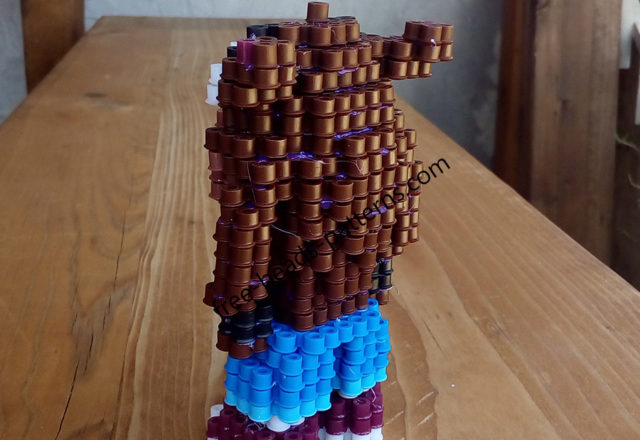 3D perler beads hama beads Crash Bandicoot work photos (10)