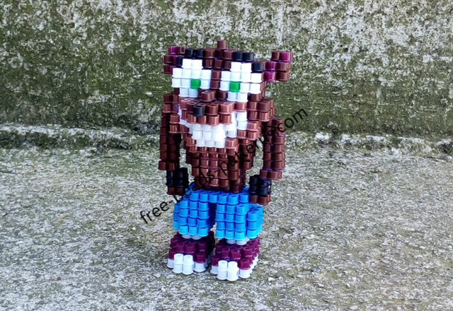 3D perler beads hama beads Crash Bandicoot work photos (12)