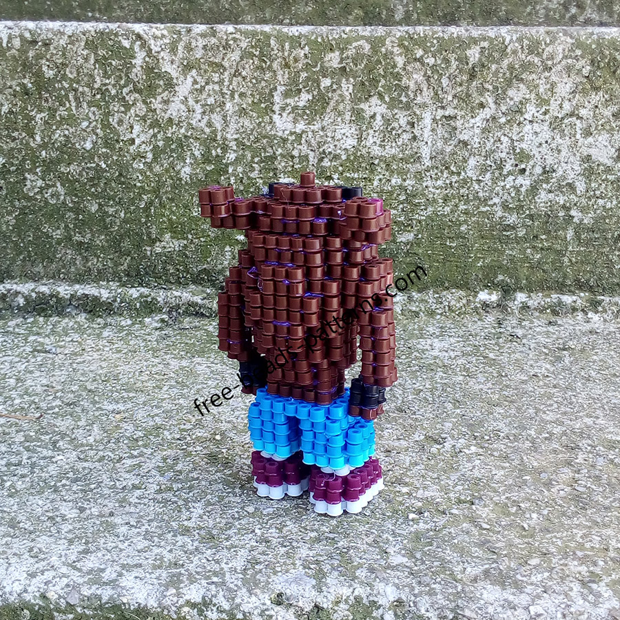 3D perler beads hama beads Crash Bandicoot work photos (13)