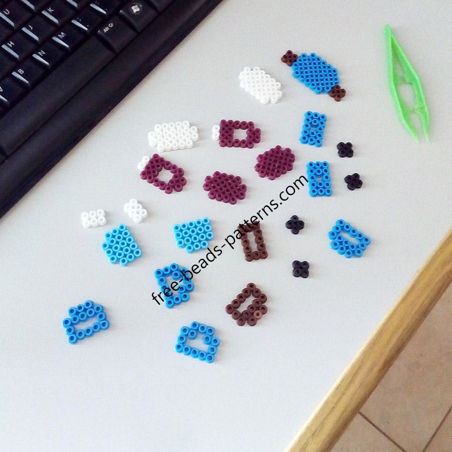 3D perler beads hama beads Crash Bandicoot work photos (2)