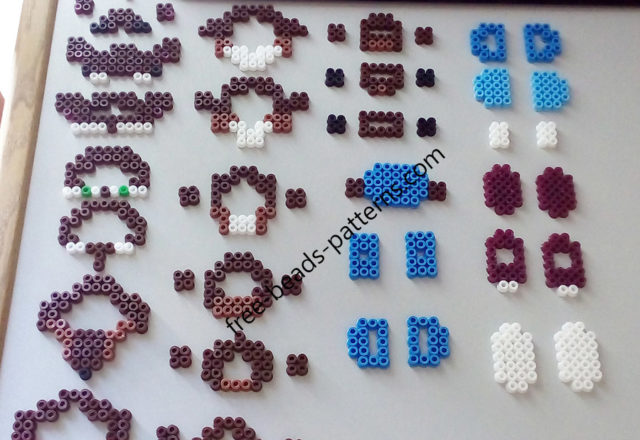3D perler beads hama beads Crash Bandicoot work photos (3)