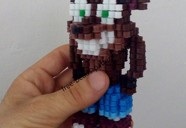 3D perler beads hama beads Crash Bandicoot work photos (4)