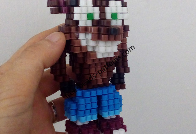 3D perler beads hama beads Crash Bandicoot work photos (5)