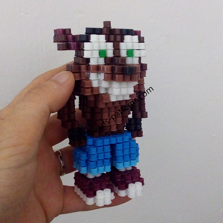 3D perler beads hama beads Crash Bandicoot work photos (5)