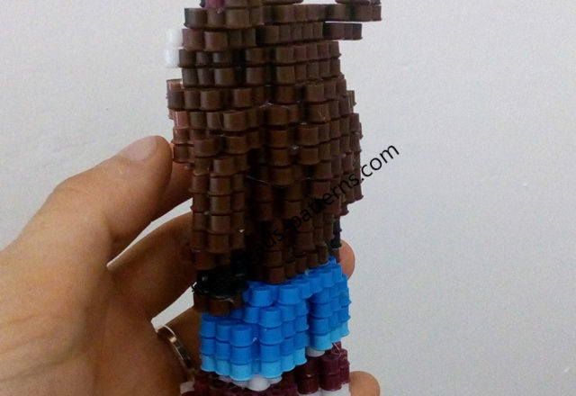 3D perler beads hama beads Crash Bandicoot work photos (6)