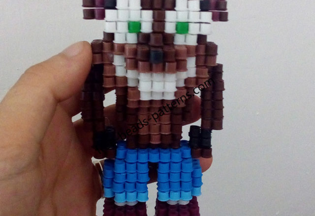 3D perler beads hama beads Crash Bandicoot work photos (7)