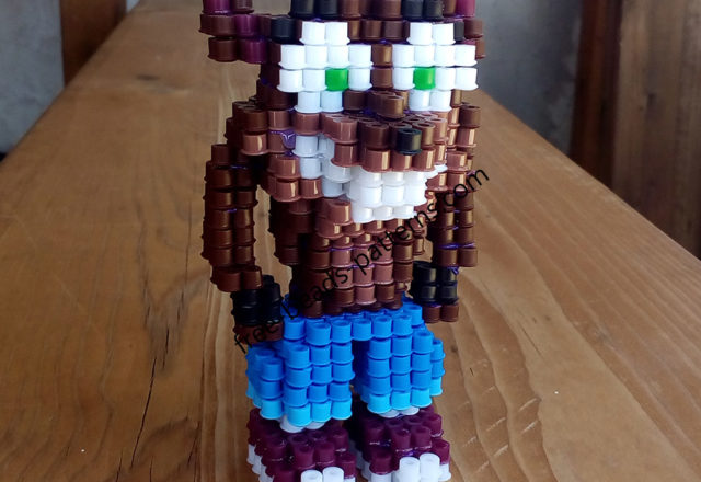 3D perler beads hama beads Crash Bandicoot work photos (8)