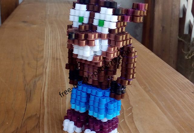3D perler beads hama beads Crash Bandicoot work photos (9)