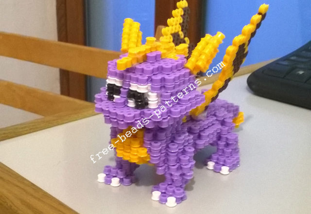 3D perler beads hama beads Spyro The Dragon PlayStation 1 (10)