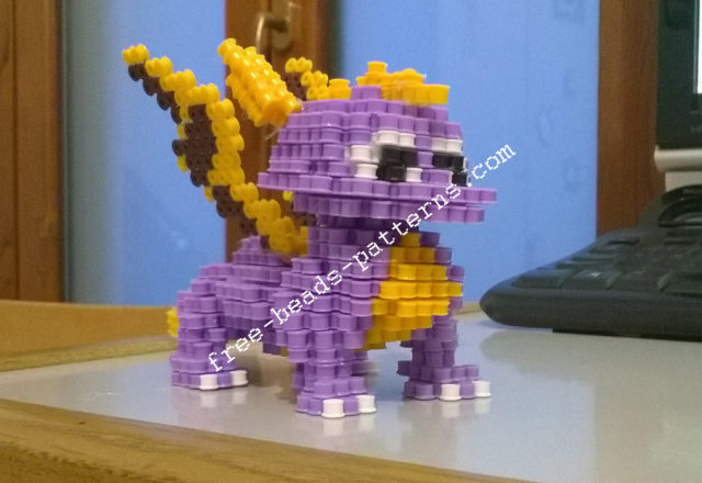 3D perler beads hama beads Spyro The Dragon PlayStation 1 (11)