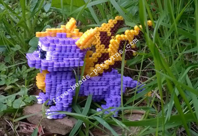3D perler beads hama beads Spyro The Dragon PlayStation 1 (12)
