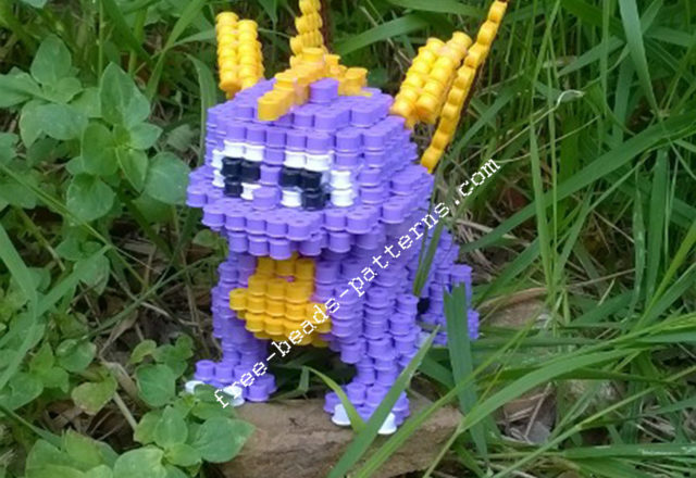 3D perler beads hama beads Spyro The Dragon PlayStation 1 (13)