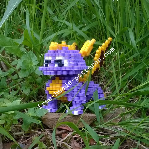 3D perler beads hama beads Spyro The Dragon PlayStation 1 (14)