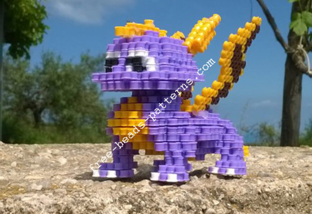 3D perler beads hama beads Spyro The Dragon PlayStation 1 (17)