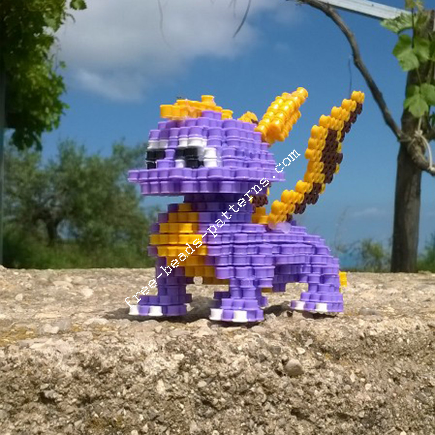 3D perler beads hama beads Spyro The Dragon PlayStation 1 (17)