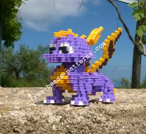 3D perler beads hama beads Spyro The Dragon PlayStation 1 (18)