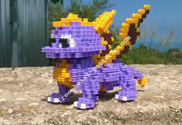 3D perler beads hama beads Spyro The Dragon PlayStation 1 (19)