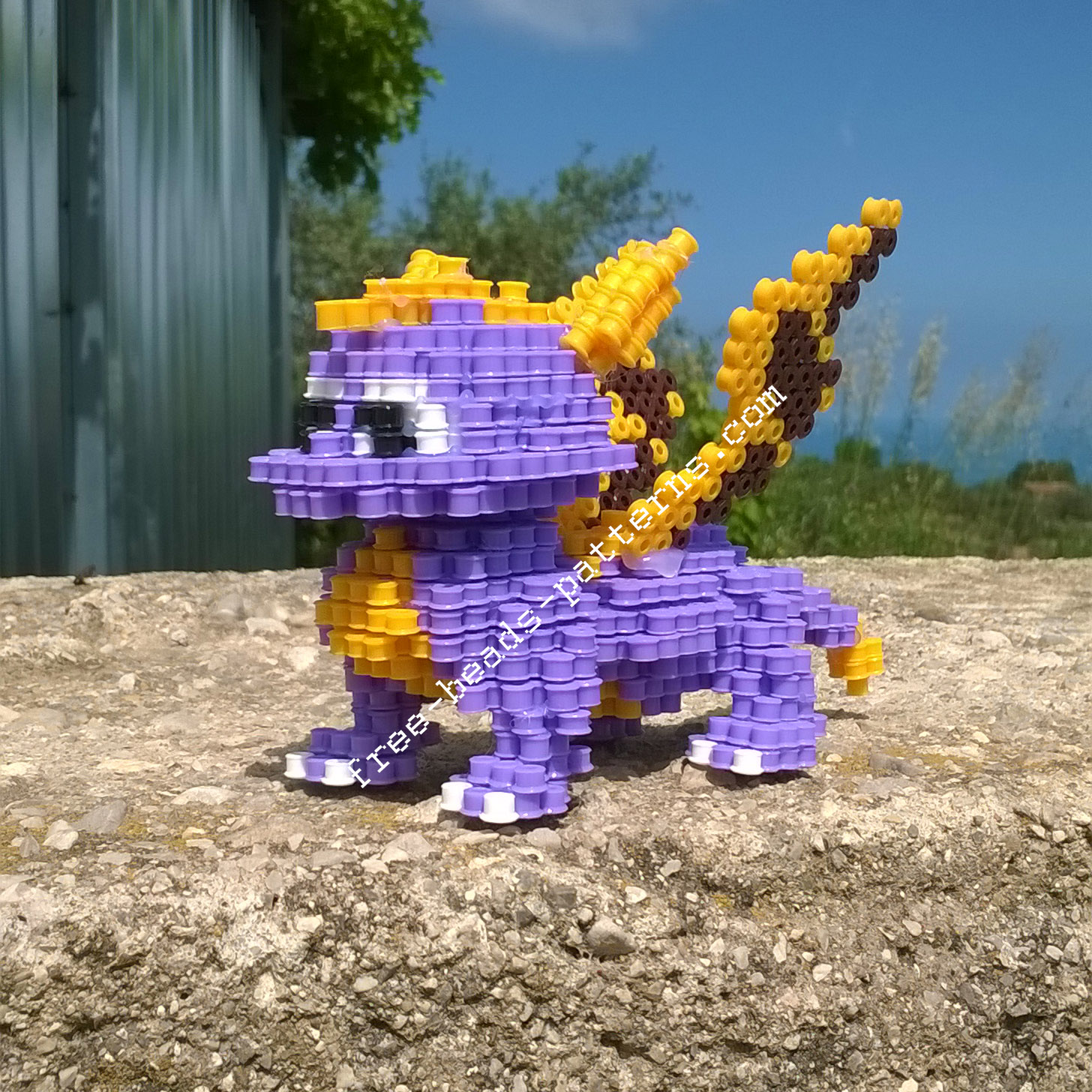 3D perler beads hama beads Spyro The Dragon PlayStation 1 (19)