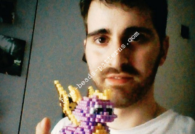 3D perler beads hama beads Spyro The Dragon PlayStation 1 (20)