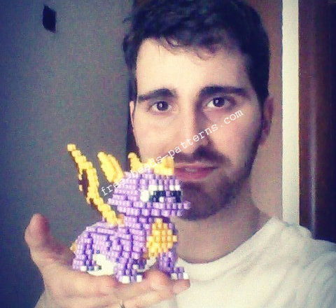 3D perler beads hama beads Spyro The Dragon PlayStation 1 (21)