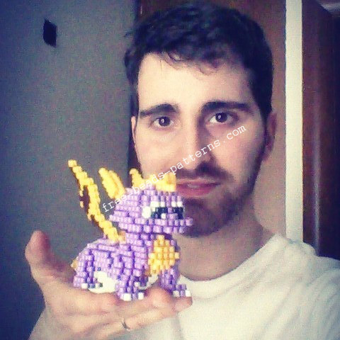 3D perler beads hama beads Spyro The Dragon PlayStation 1 (21)