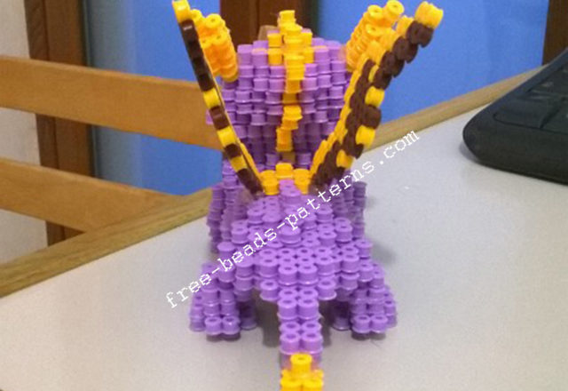 3D perler beads hama beads Spyro The Dragon PlayStation 1 (7)