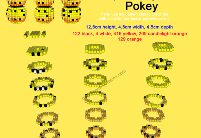 3D perler hama beads Super Mario Pokey
