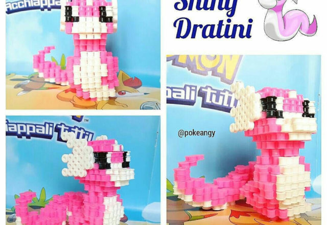 3D shiny Dratini Hama Nabbi by Instagram Follower pokeangy