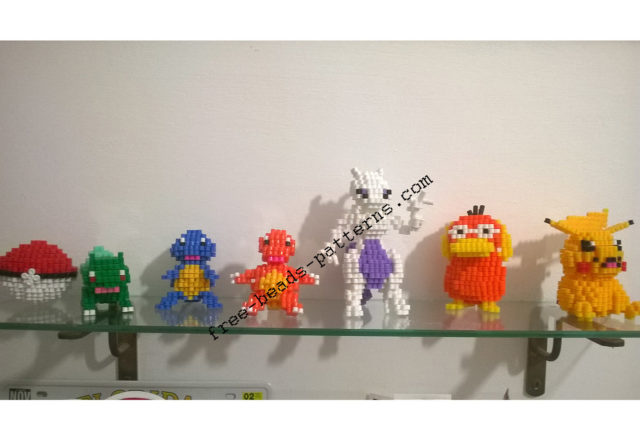 All Pokemon together 3D perler beads new photo