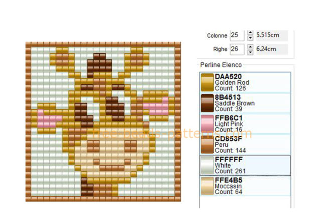 Animal funny giraffe face baby toys ideas free perler beads Hama beads midi maxi size pattern