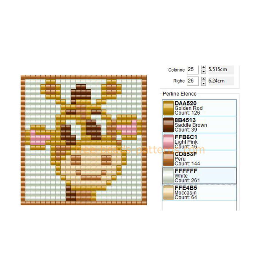 Animal funny giraffe face baby toys ideas free perler beads Hama beads midi maxi size pattern