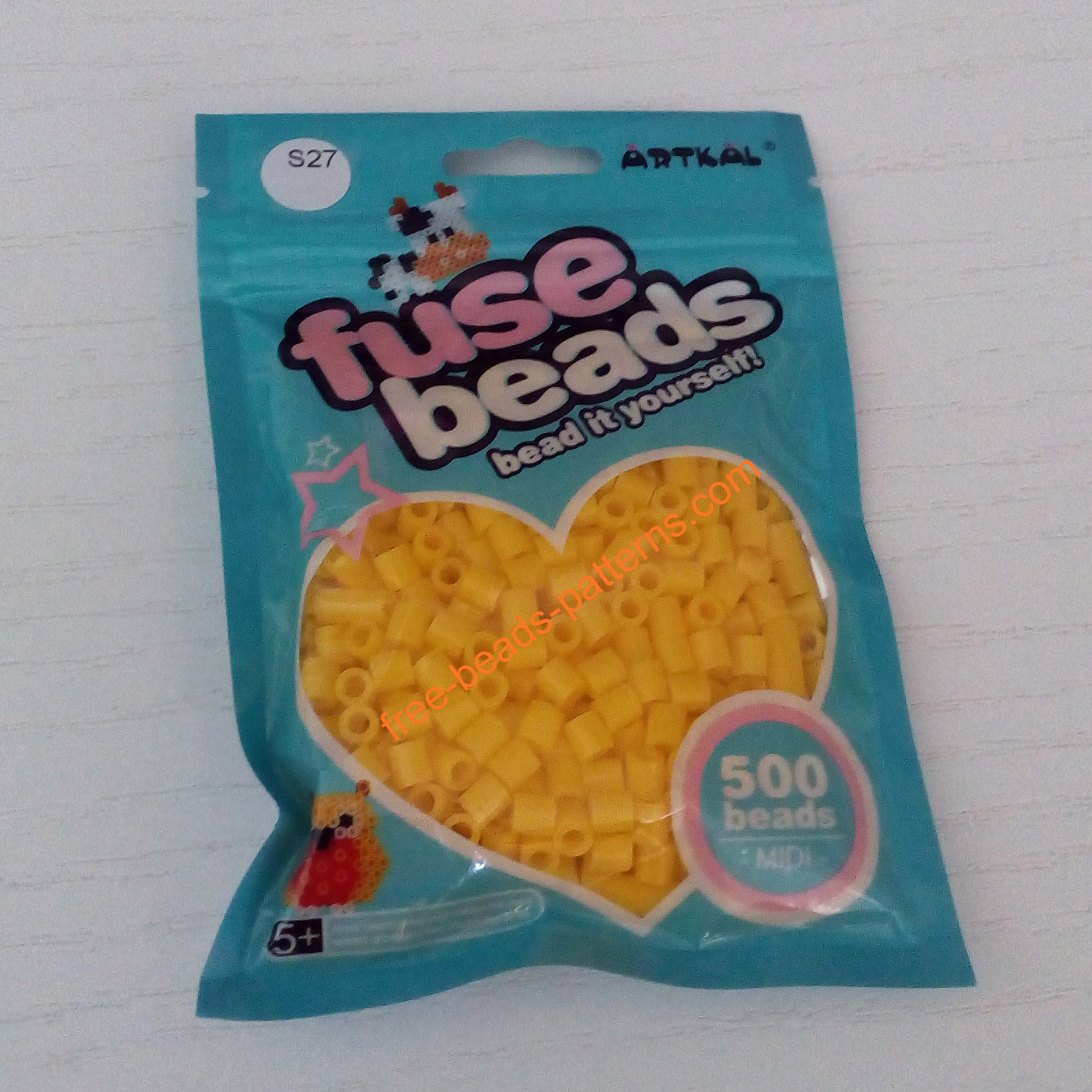 Arkal fuse beads hard midi beads yellow 500